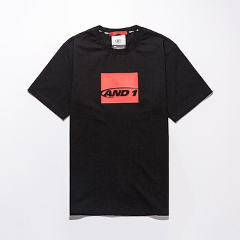 and1 街头运动男短袖t恤2019夏季男休闲短t恤abb9217 黑色 m