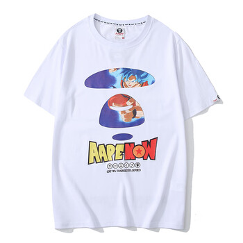 【新品】潮牌aape猿人头七龙珠联名短袖t恤男女宽松情侣休闲纯棉半袖