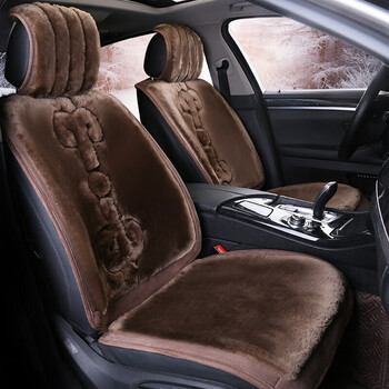 冬季纯羊毛汽车坐垫皮毛一体保暖座垫适用凯美瑞rav4荣放汉兰达普拉多