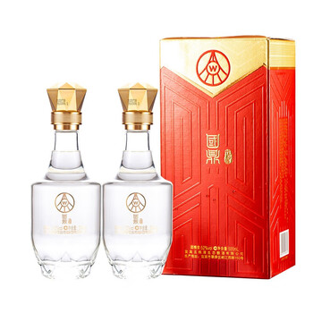 五粮液国鼎卡盒52度浓香型白酒500ml2瓶礼盒装白酒500ml2瓶
