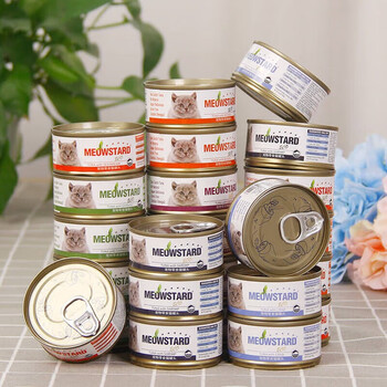 喵达（Meowstard）猫罐头 幼猫成猫吞拿鱼肉罐头eco红肉猫湿粮宠物食品猫咪零食罐 现有口味混搭80g*24罐