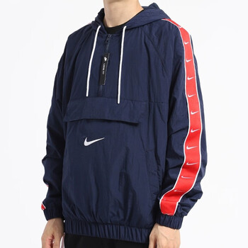 yysport nike耐克男装 新款串标半拉链后背大logo休闲运动夹克外套 cd