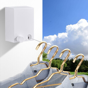 馨颜免打孔壁挂伸缩晾衣绳酒店室内钢丝晾衣绳阳台隐形晾衣架晒衣绳