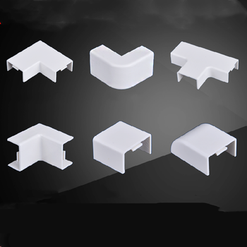 家用pvc线槽 明装走线槽配件 40*20 平弯 直接 阴角 阳角 堵头 三通