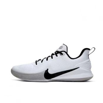 mamba focus曼巴5篮球鞋 学生透气实战气垫男子运动鞋wonst 白黑灰 39