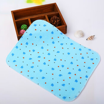 婴儿隔尿垫新生儿可洗尿垫男女宝宝防漏透气小号尿片蓝色2535十条