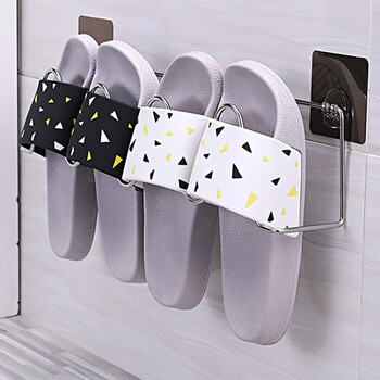 鞋架浴室拖鞋架壁挂式卫生间置物架毛巾架免打孔收纳鞋架鞋子整理架