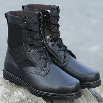 07式作战靴军鞋男***真皮耐磨夏季透气战术靴防水正品军靴