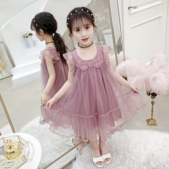 女童连衣裙夏装2019新款儿童纱裙网红童装小女孩公主裙洋气裙子潮新品