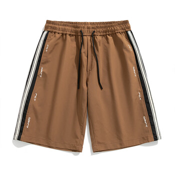 (fortei)短裤休闲运动裤子男士装宽松大码五分沙滩裤ddwd 2235 棕色 m