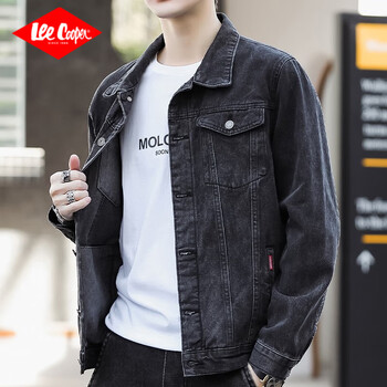 lee cooper男士牛仔夹克春秋款韩版潮流上衣易穿搭男装潮牌工装夹克男