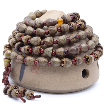 颗佛珠手链血丝星月金线菩提手串文玩念珠男女款 小金钟菩提108颗8mm