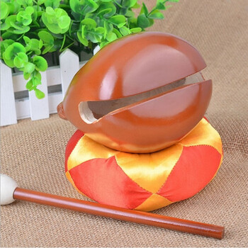 因缘雕刻小木鱼4寸3.5寸5寸宗教佛教用品法器打击乐器佛具一套 3.