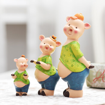 家居客厅装饰品摆件大头儿子可爱吊脚娃娃电视柜摆设创意结婚礼物