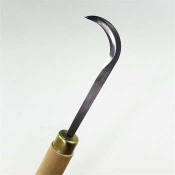 勾刀去腐皮手工雕刻刀木刻玉婉刀根雕工具弯刀修光勾刀 白钢勾刀磨好