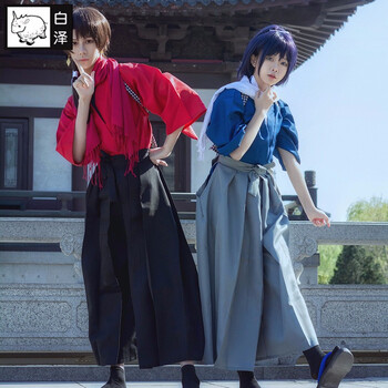 白泽加州清光cos服刀剑乱舞cosplay服装全套大和守安定内番服剑道复古日本武士服清光内番服 上衣 裤子 腰带 红围巾 绑带 发带 L码 图片价格品牌报价 京东