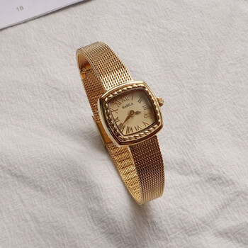 韩风秋冬复古小方表复古罗马轻奢小方表香槟金石英女