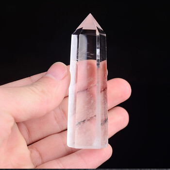 白水晶小摆件六棱柱原石风水摆设天然水晶矿石形单尖能量水晶柱6 7厘米高 图片价格品牌报价 京东