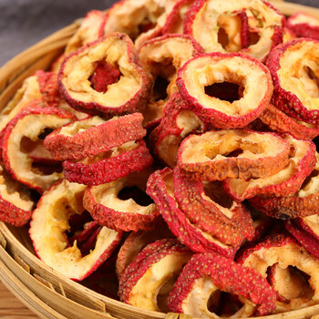 云舵空心圈无核山楂干500g真正无添加泡茶新鲜零食去籽山楂干片圈无核