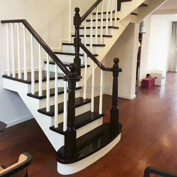 家用跃层复式现代简约美式楼梯栏杆扶手个性定制厂家 定定