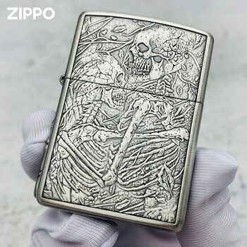 zippo打火机千语系列镀银至死不渝 b2118 (自用套装)