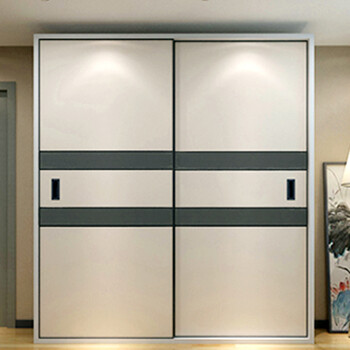 门推拉卧室推拉门定做现代简约小户型卧室经济型实木滑动衣柜门定制