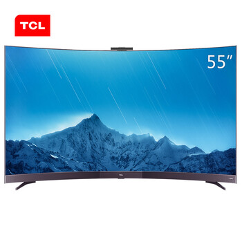 tcl 55a880c 55英寸4k曲面超薄高清人工智能网络液晶曲屏电视机(咖啡