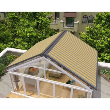 无锡电动遥控伸缩天棚帘阳光房遮阳帘天幕蓬户外室外顶棚法式雨棚z24