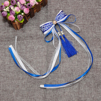 oloey古风飘带流苏仙女发夹丝带发饰夹子拍舞蹈表演写真头饰汉服公主