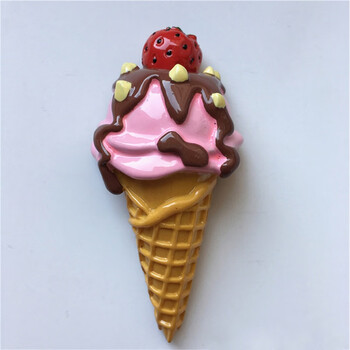 冰箱贴【6个】暖暖兔小铺出口草莓巧克力冰淇淋甜筒树脂冰箱贴磁贴