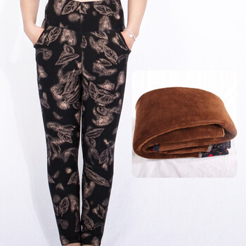 大棉裤男女冬季加绒加厚东北驼绒棉裤中老年人老奶奶高腰宽松保暖