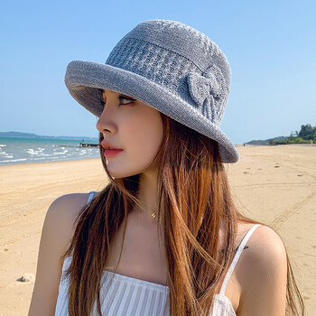 焦夏太阳帽女防晒夏季遮阳帽女士帽子草帽洋气时尚夏天薄款渔夫帽潮款