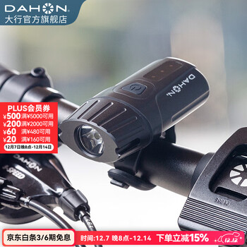 大行（DAHON） 自行车车前灯USB充电强光手电筒夜骑照明灯骑行配件