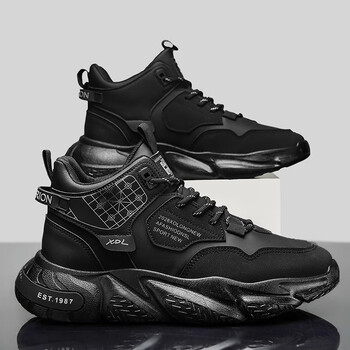 七匹狼septwolves高帮男鞋秋季鞋子潮流青少年运动跑步休闲增高百搭