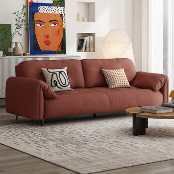 欧美原奢免洗科技布沙发云朵布艺客厅小户型三人双人公寓简约现代出租