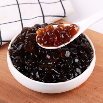 寒天晶球黑糖味晶钻 蒟蒻果冻免煮奶茶珍珠豆贡茶专用2kg 原味