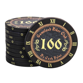 新款罗马时钟欧式现代风格设计德州扑克陶瓷筹码币俱乐部德州筹 