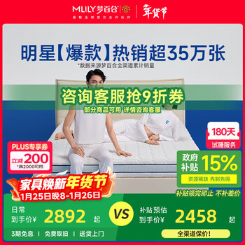 梦百合床垫朗怡零压记忆棉弹簧床垫软硬两用护脊可定制席梦思主卧双人垫 朗怡床垫-21cm（双面可睡 ） 1.8*2米