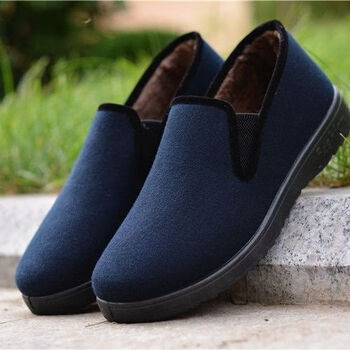 畅沫大号老人男棉鞋宽头大脚骨鞋加绒冬季男士特大号老北京棉鞋加绒保