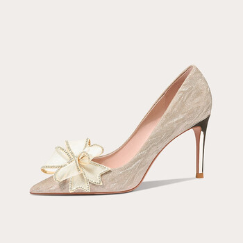 lily wei【520礼物】怦然心动法式高跟鞋仙女水晶婚鞋细跟尖头新娘