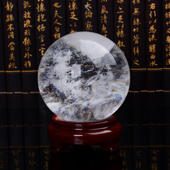 韩生生2024熔炼白水晶球摆件天然石高温打磨居家送礼摆件精选直径25