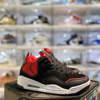 尅联名纯原aj23小藤原浩高帮篮球鞋乔23男女百搭复古休闲运动鞋 黑红