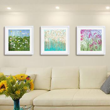 油画 餐厅挂画 沙发背景墙画 卧室床头画壁画 清逸型田园花卉 b2款