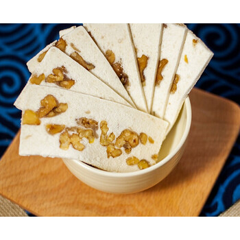 盐官万昌云片糕传统糕点零食特产糕点糯米糕核桃糕400克 甜味