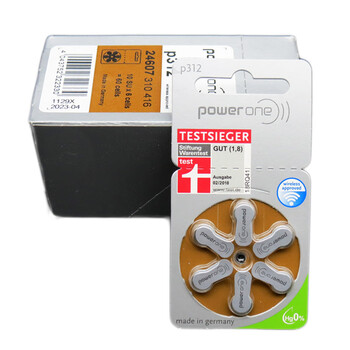 特电一号 德国powerone助听器锌空电池p13另有p312p10p675 褐色 p312