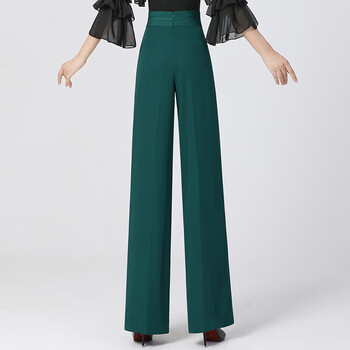 丹宝罗(doubl) 丹宝罗拉丁舞裤子女高腰国标舞女士新款裤子直筒有口袋