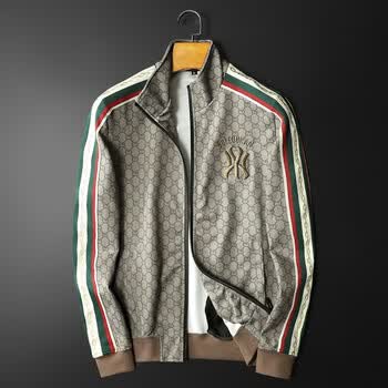 ny潮牌酷奇男士秋季新款ny刺绣拉链大码翻领时尚韩版夹克外套岩秦