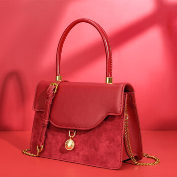 carolokaedancarolokaedan女包女士红色包手提包单肩斜挎包婚包送女生