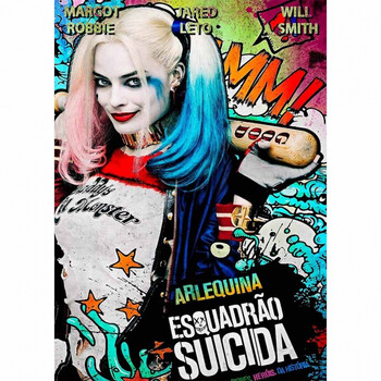 狼天影 小丑女海报墙贴小队性感哈莉·奎茵宿舍贴画寝室贴纸定制 小丑