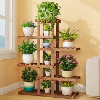 花憩小筑花架多肉花架小型绿萝实木花架子花盆架阳台多层室内室外现代简约五层不对称 有加固卡扣 图片价格品牌报价 京东